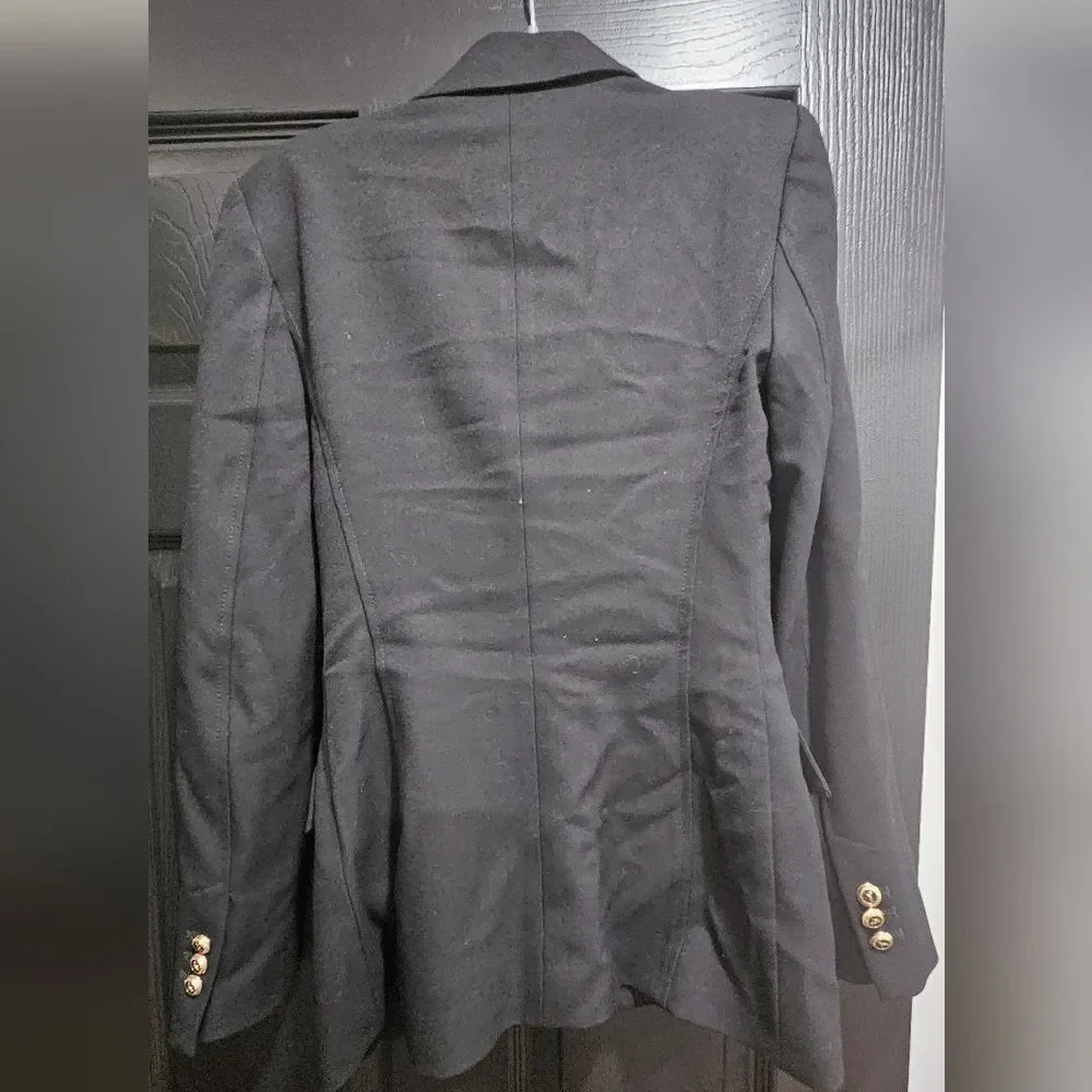 Zara Black Blazer with Gold Buttons